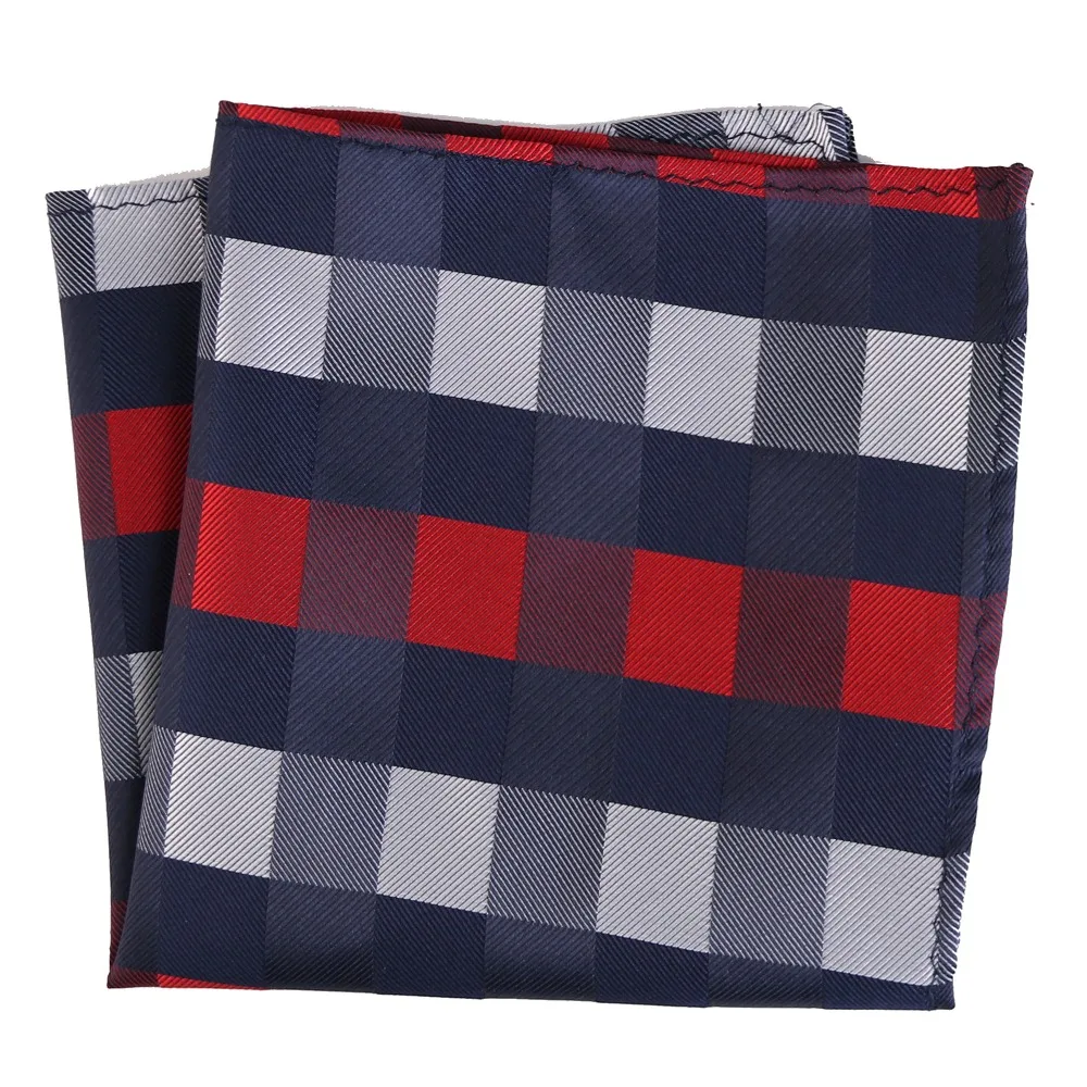 Top Trends: Luxury Men's Handkerchief Striped Checkered Plaid Woven Hankies Polyester Hanky Business Pocket Square Chest Towel 25*25CM Shoppable Styles - Image 4