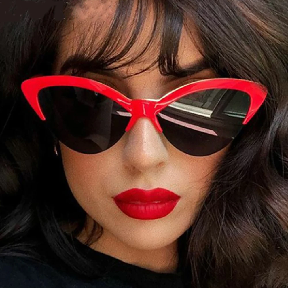 Top Trends: VIVIBEE New 2024 Female Cat Eye Sunglasses Designer Luxury Vrand Red Cateye Glasses For Women Vintage Gradient Ladies Eyewear Shoppable Styles