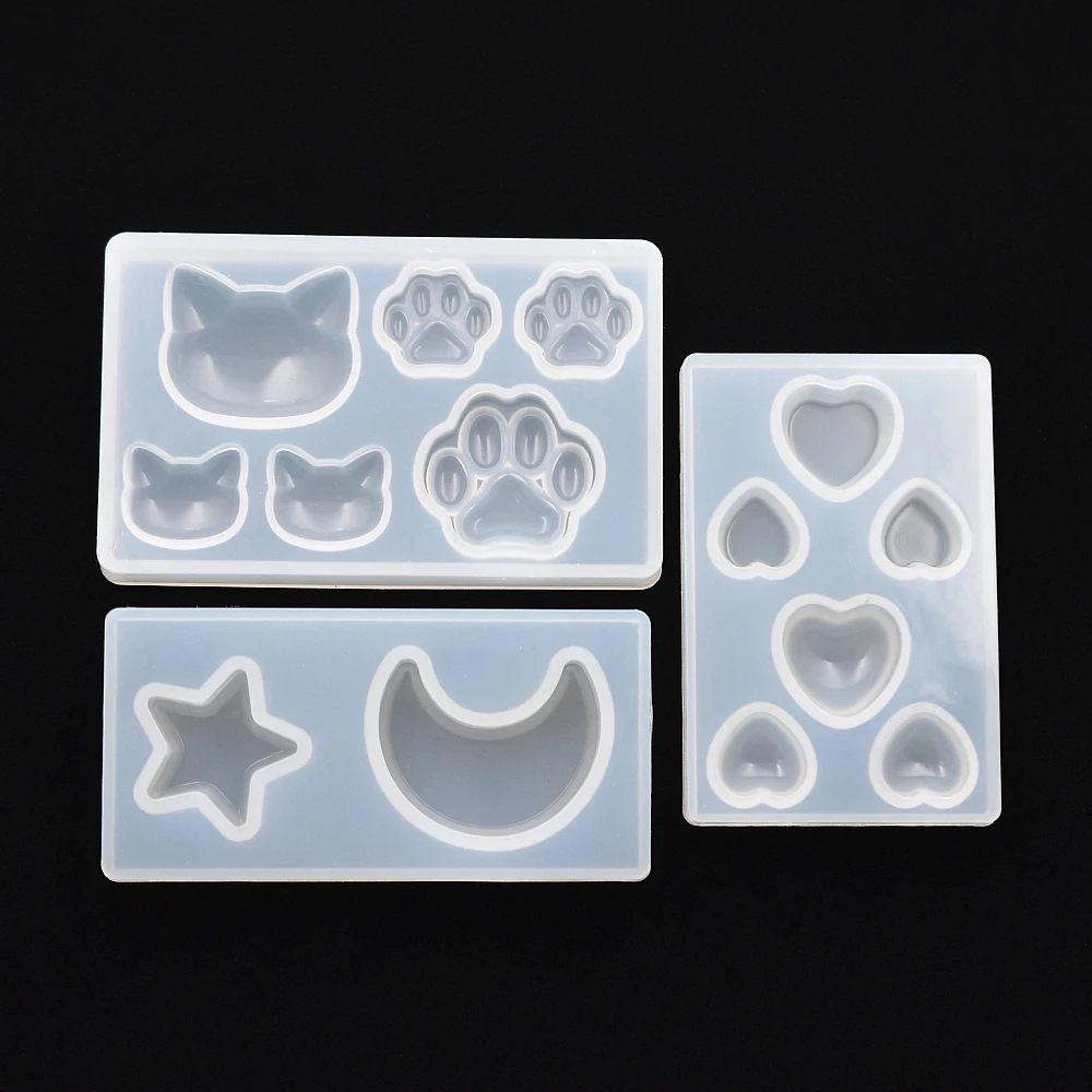 Top Trends: SNASAN Cat Bear Paw Heart Moon Star Silicone Mold Handmade DIY Jewelry Making Epoxy Resin Silicone Casting Mould Shoppable Styles