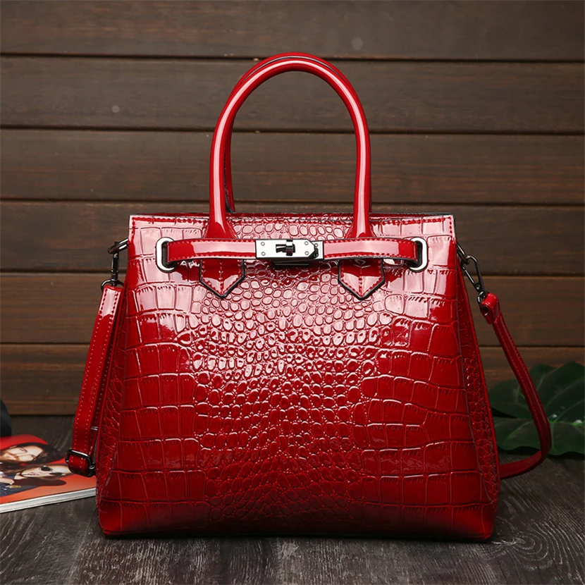 Top Trends: Fashion Crocodile Pattern Women Handbags Luxury Women Bags Designer Big Tote Bag Brand Leather Shoulder Crossbody Bags For Women Shoppable Styles