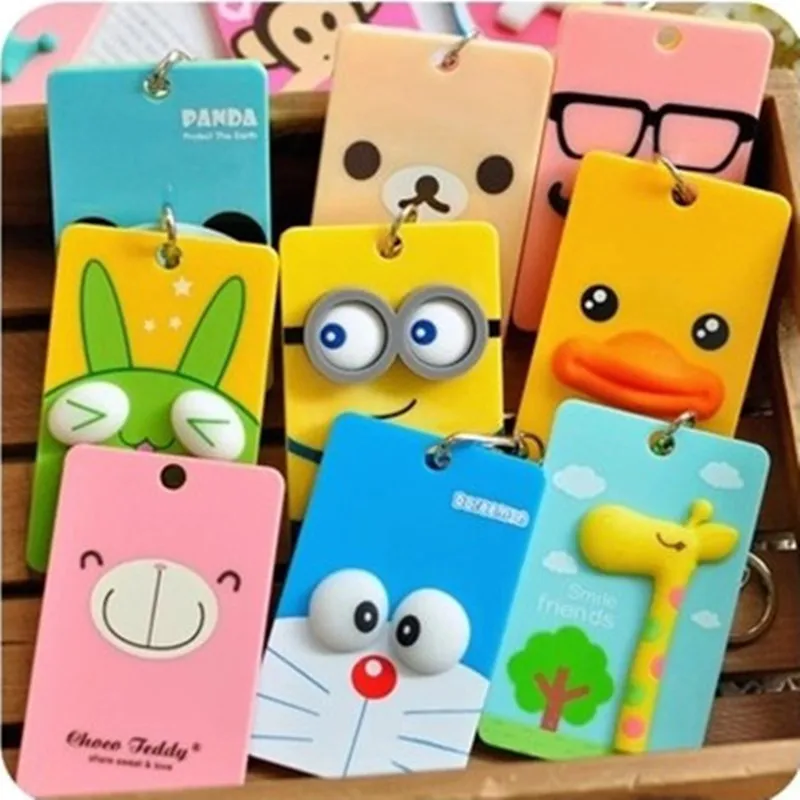 Top Trends: PVC Card Holder Credit Card Bus Card Case Hot Sale Cute Cartoon Panda DT Wuck Monster Design Key Holder Ring Bag Accessories KT5 Shoppable Styles