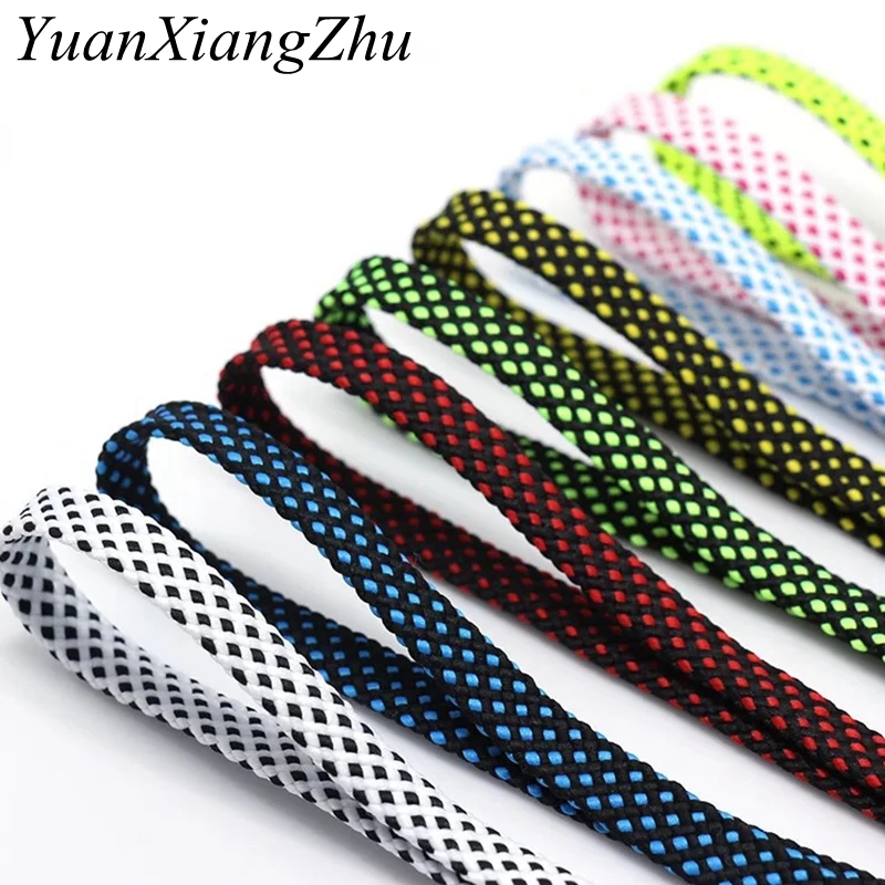 Top Trends: 1pair Shoelace Fashion Polyester Sneaker Shoe Lace Colors Checkered Double Layer Hollow Flat Shoelaces 100 / 120 / 140CM Shoppable Styles