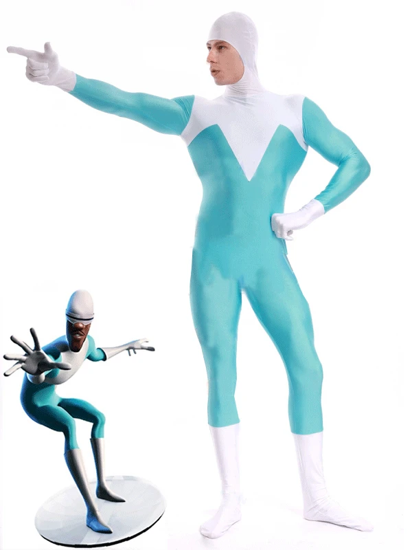 Top Trends: New The Incredibles Frozone Costume Fullbody Halloween Frozone Zentai Suit Shoppable Styles