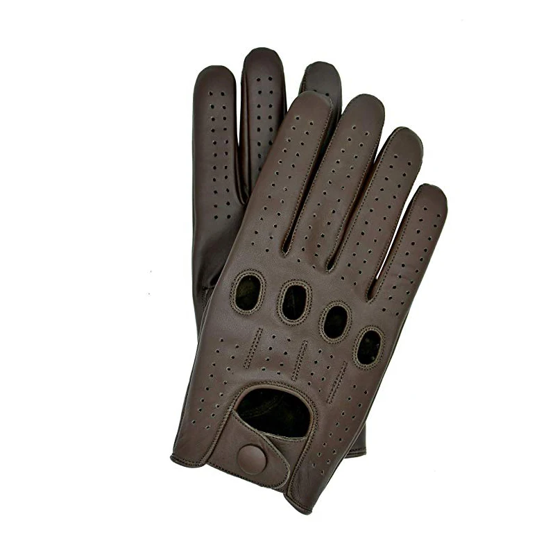 Top Trends: New Arrival Mens Gloves Goatskin Leather Riding Driving Gloves Full Finger Non Unlined Slip Mitten For Male Real Leather Gloves Shoppable Styles - Image 6