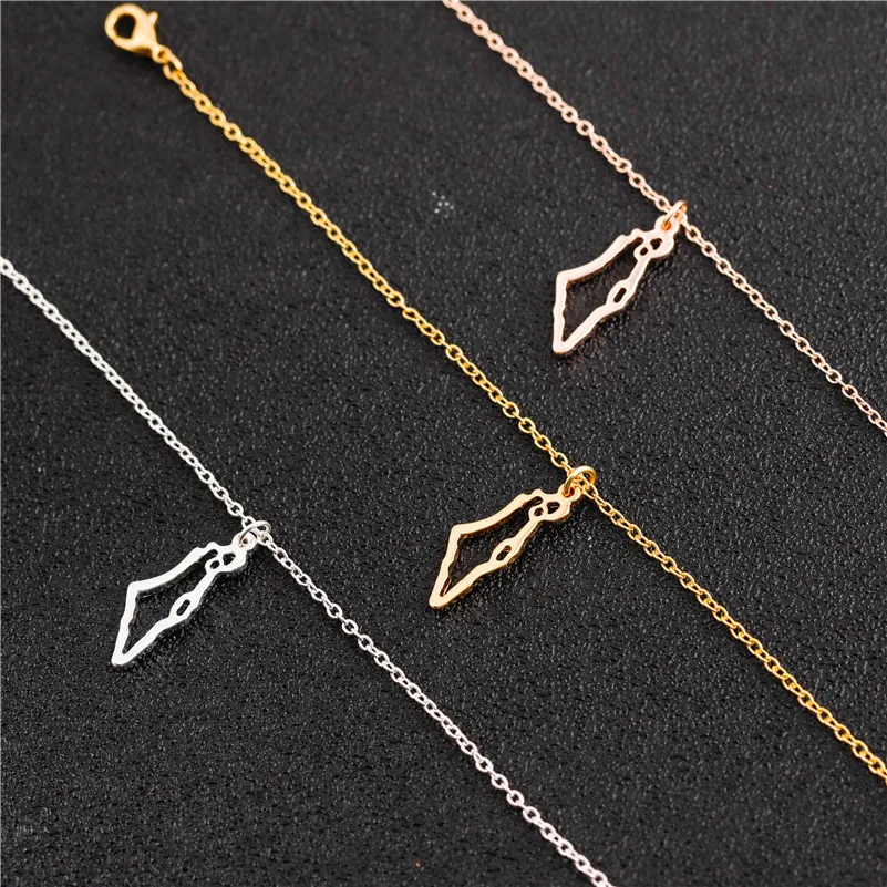 Top Trends: Hollow Israel Map City Country Jerusalem Chain Pendant Necklace Area Outline Israel Hometown Continent Peace Jewelry Shoppable Styles