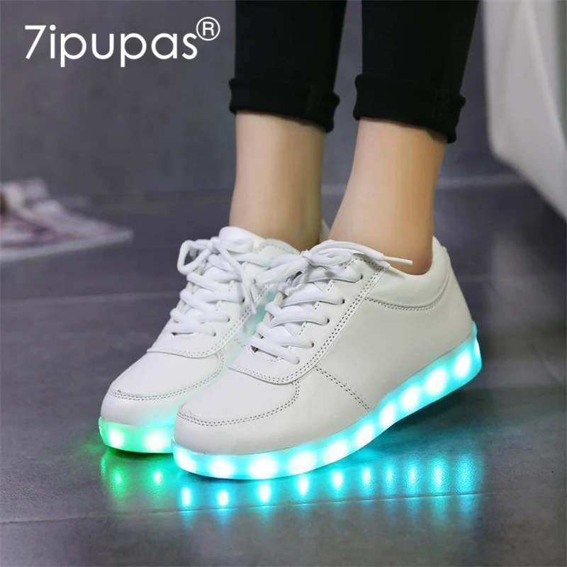 Top Trends: 27-44 Led Slippers USB Illuminated Krasovki Luminous Sneaker Glowing Kids Led Shoe Children With Light Sole Girl&amp;boy Led Sneaker Shoppable Styles