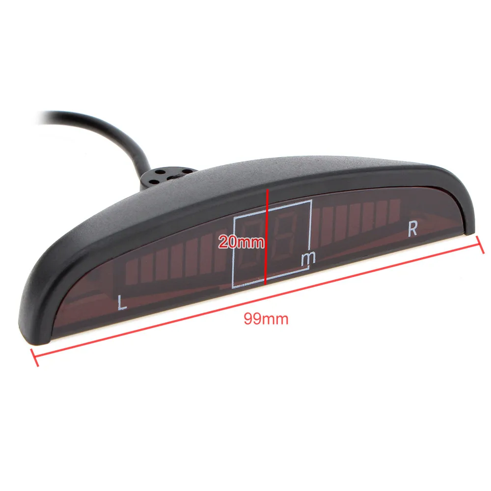 must parkimisanduri ekraan mõõtmetega 99mm x 20mm