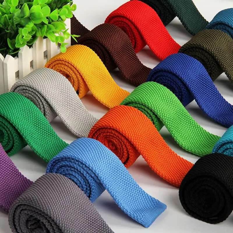 Top Trends: Orange 5.5 Cm Knit Tie Skinny Knitted Necktie Narrow Slim Gravatas Mens Wool Ties Knitting Tape Yarn Designers Shoppable Styles