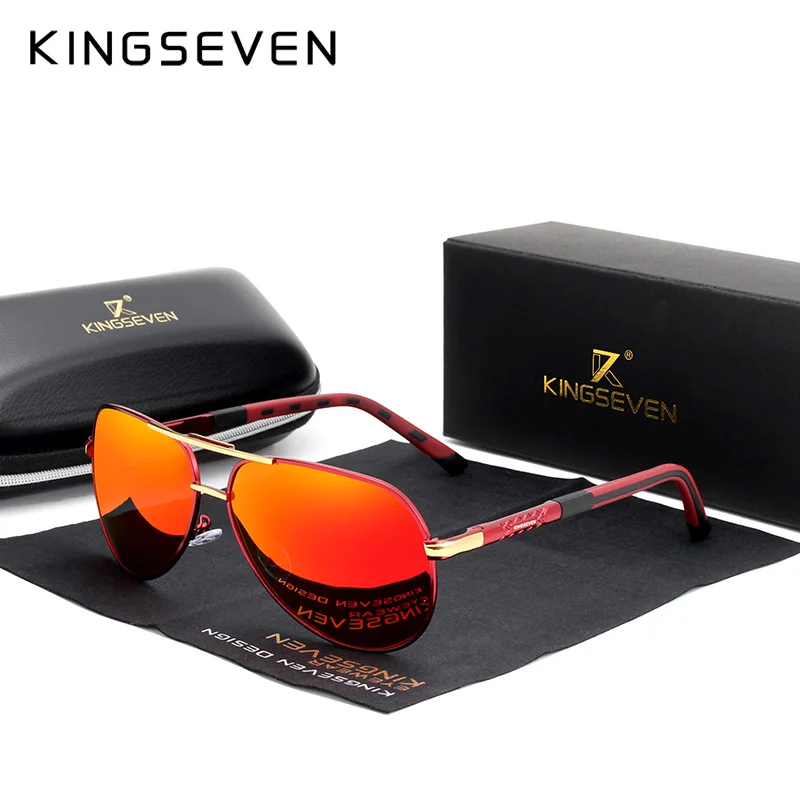 Top Trends: KINGSEVEN 2023 Aluminum Magnesium Men's Sunglasses Polarized Men Coating Mirror Glasses Male Eyewear Accessories For Men Oculos Shoppable Styles