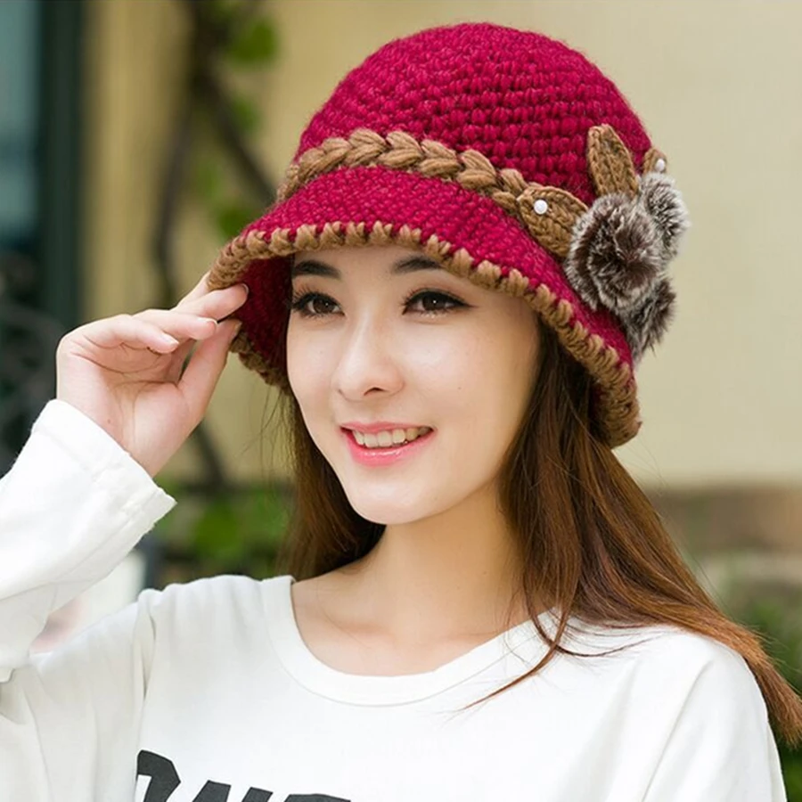 Top Trends: 2023 Brand New Warm Hat Winter Women Earmuffs Wool Cap Pretty Knitted Hats Female Autumn Winter Fashion Beanies Hat Wholesale Shoppable Styles