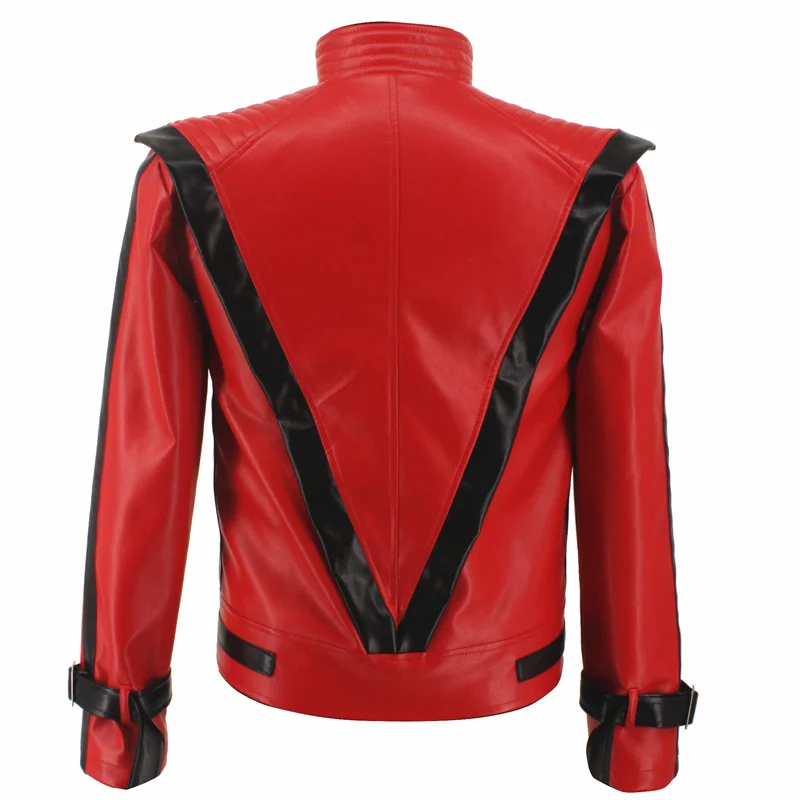 Top Trends: Rare Classic MJ MICHAEL JACKSON Thriller Night Red Leather Jacket For Fans Best Halloween Costume Christmas Gift In 1980s Shoppable Styles - Image 3