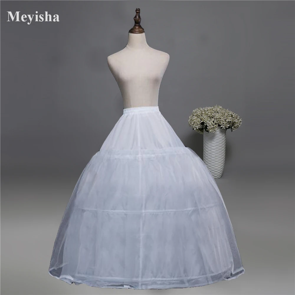 Top Trends: In Stock 3 Hoops Petticoats For Wedding Dress Wedding Accessories Crinoline Cheap Underskirt For Ball Gown 2018 Shoppable Styles