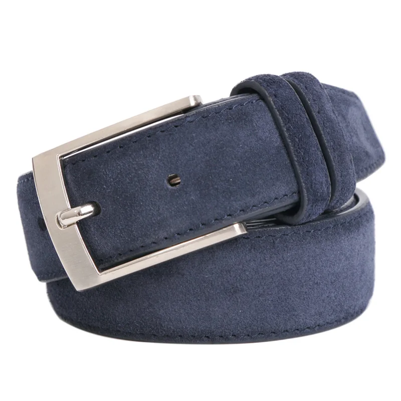 Top Trends: New Style Fashion Brand Welour Genuine Leather Belt For Jeans Leather Belt Men Mens Belts Luxury Suede Belt Straps Shoppable Styles