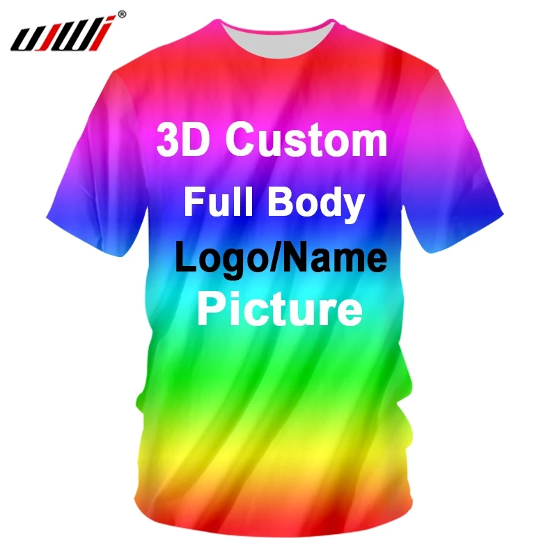 Top Trends: UJWI 3D Print Custom Women / Men Tshirts Cotton Polyester Oversizes Shirts Factory Dropship DIY Team Competition Clothing Racing Shoppable Styles