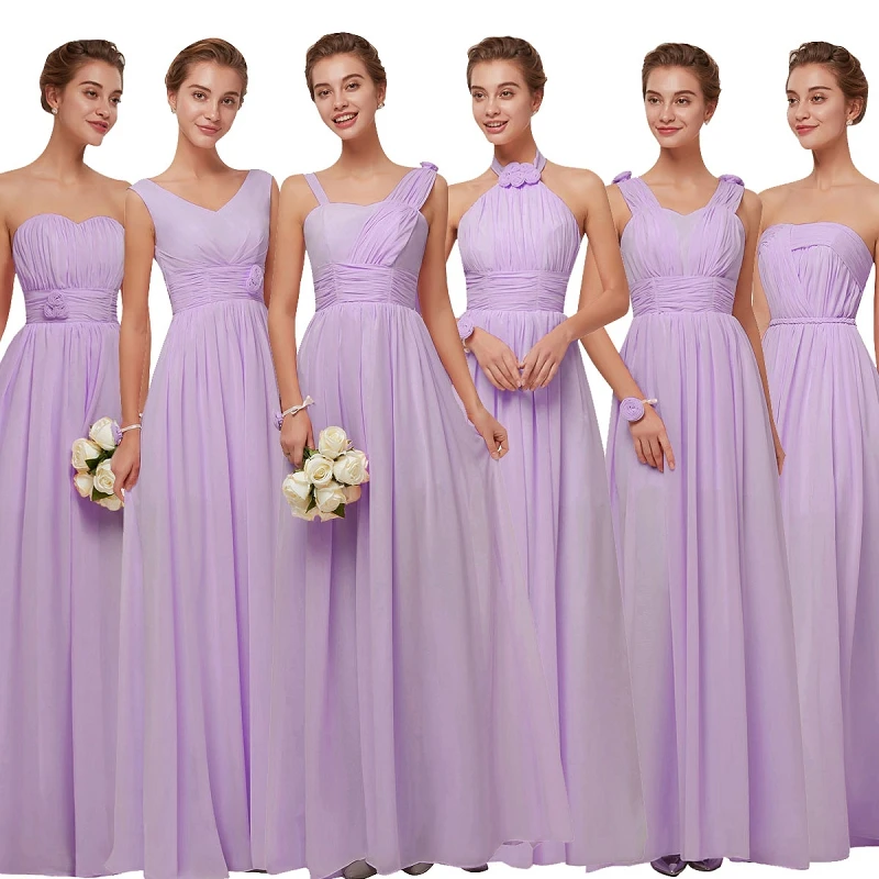 Top Trends: Beauty-Emily Chiffon Pink Bridesmaid Dresses 2020 Long For Women A-line Wedding Party Girl Dress Vestido De Festa Plus Size Shoppable Styles