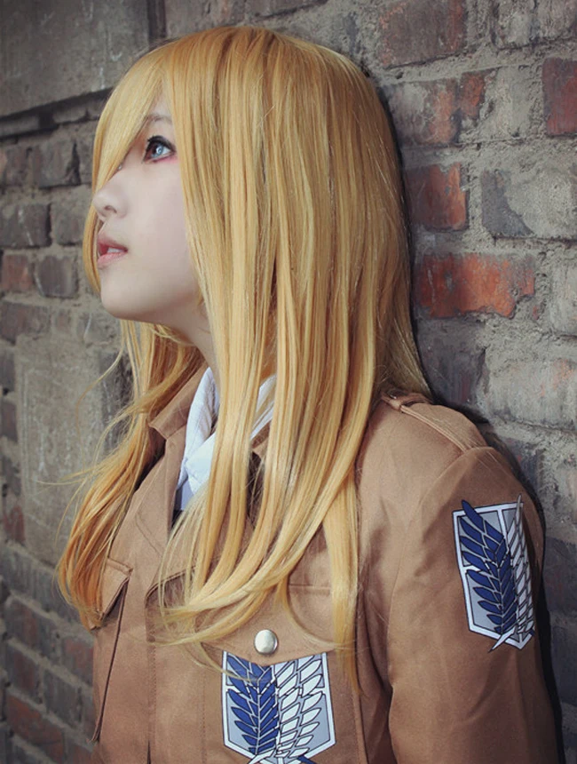 Top Trends: Attack On Titan Krista Lenz Christa Short Blonde Kyojin Renz Heat Resistant Cosplay Costume Wig+ Wig Cap Shoppable Styles