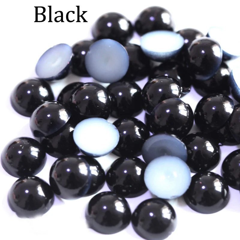 Top Trends: 2 / 3 / 4 / 5 / 6 / 8 / 10 / 12 / 14mm Imitation Pearl ABS Plastic Half Round Loose Bead For DIY Jewelry Making Accessories Nail Art Crafts Shoppable Styles - Image 5