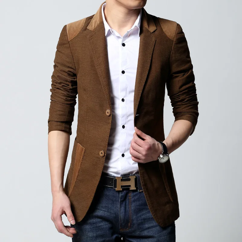 Top Trends: Retro Corduroy Suit Jacket Men Winter Designer Korean High Quality Cotton Business Casual Blazer For Men Slim Fit Outerwear 6XL Shoppable Styles - Image 3