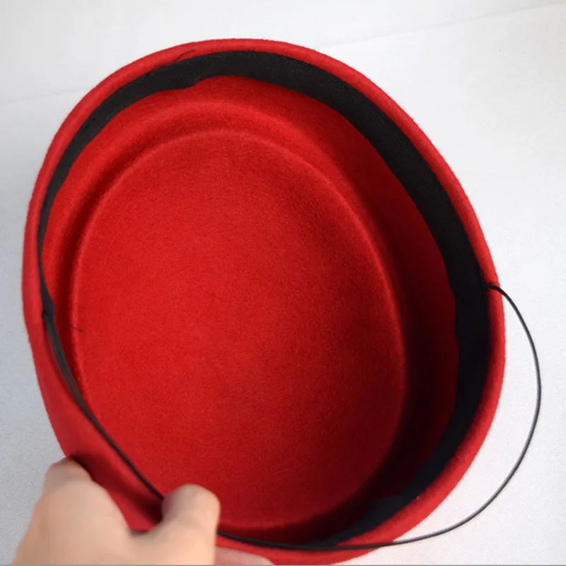 Top Trends: Top Quality Women Wool Felt Beret Hat Teardrop Fancy Stewardess Air Hostesses Pillbox Hat Millinery Fascinator Base Cap Shoppable Styles - Image 5