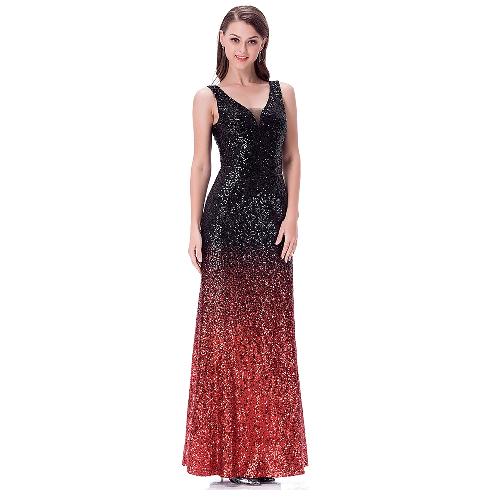 Top Trends: Angel-fashions Women's V Neck Glitter Sequin Gatsby 20s Flapper Evening Party Dresses Elegant Luxury Mother Of Bridesmaid Gown Shoppable Styles