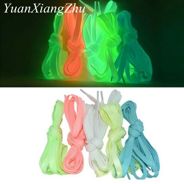 Top Trends: Luminous Shoelaces Athletic Sport Flat Canvas Shoe Laces Glow In The Dark Night Color Fluorescent Shoelace 80 / 100 / 120 / 140cm YG-1 Shoppable Styles