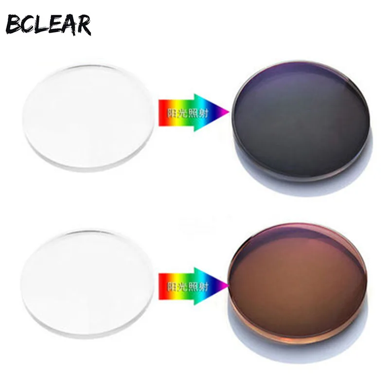 Top Trends: BCLEAR 1.67 Index Aspheric Sun Lenses Photochromic Lenses For Sunglasses Lens With Degree Photo Gray Brown Single Vision Lens Shoppable Styles