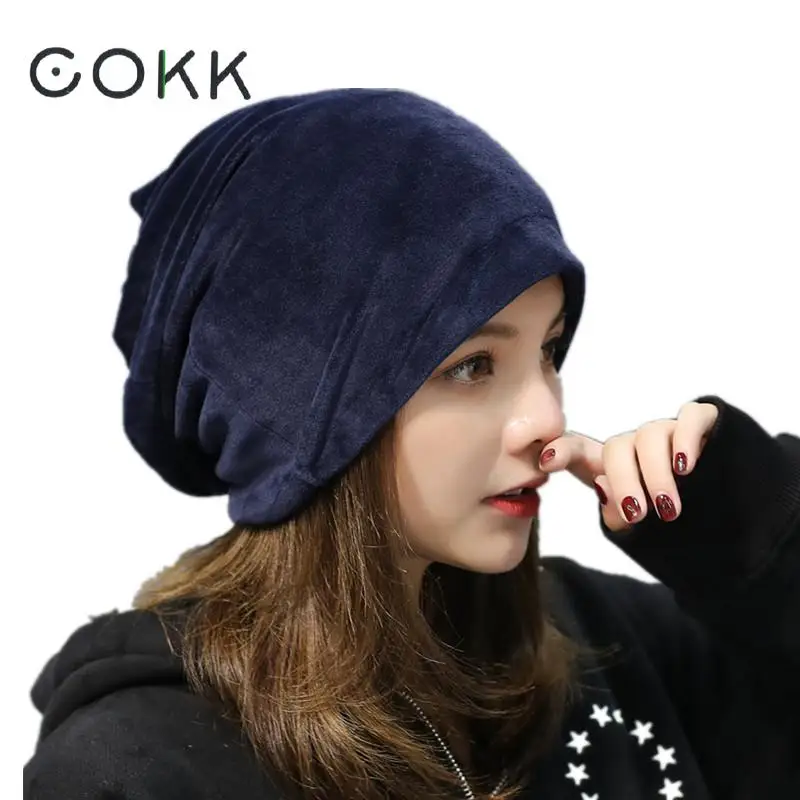 Top Trends: COKK Winter Hats For Women Knitted Caps Women's Ear Flaps Hat Female Ladies Skullies Beanies Russian Warm Velvet Cap New Shoppable Styles