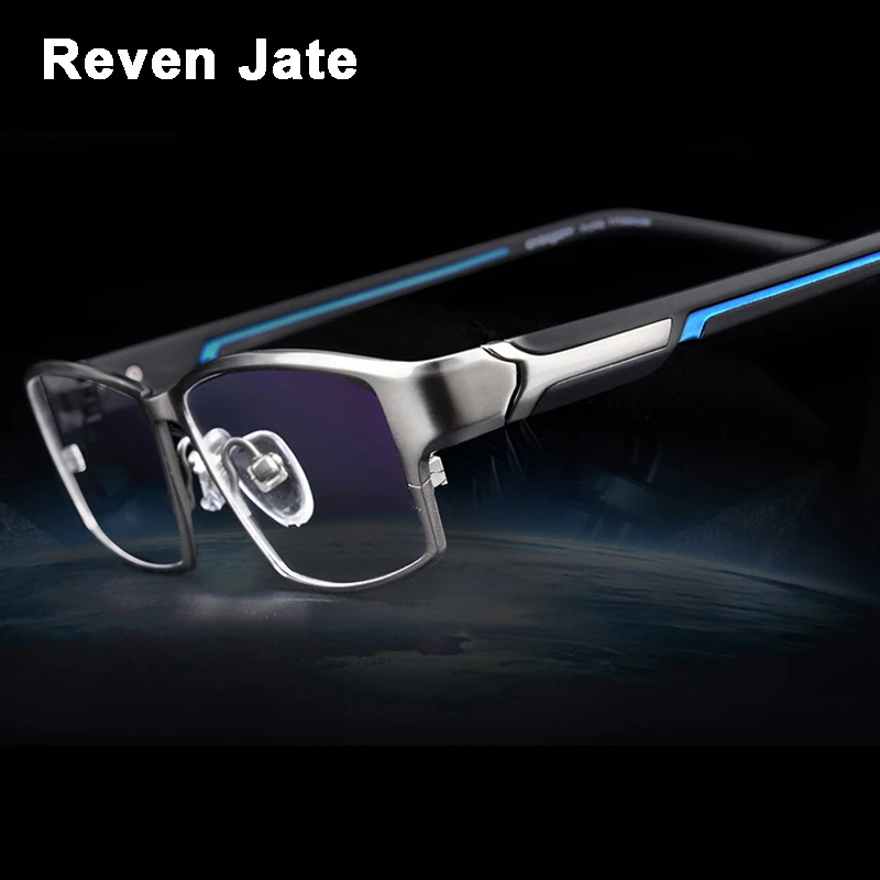 Top Trends: Reven Jate EJ267 Fashion Men Eyeglasses Frame Ultra Light-Weighted Flexible IP Electronic Plating Metal Material Rim Glasses Shoppable Styles