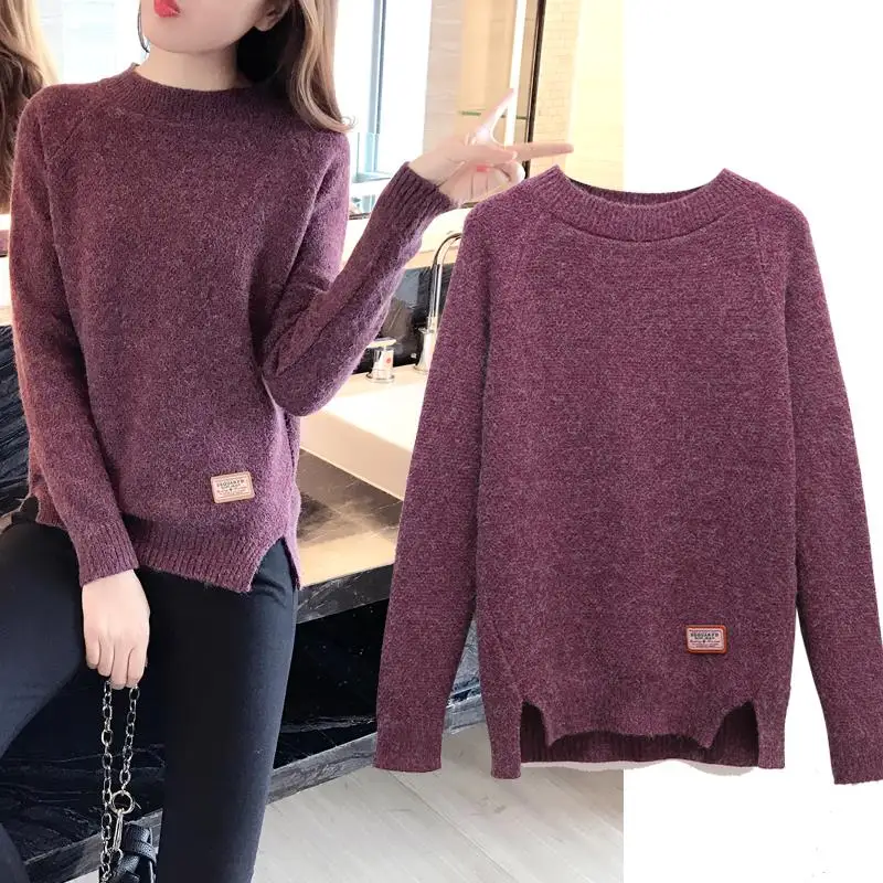 Top Trends: Women Sweaters And Pullovers Autumn Winter Long Sleeve Pull Femme Solid Pullover Female Casual Knitted Sweater NS3996 Shoppable Styles