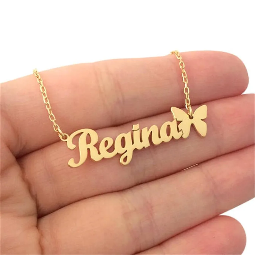 Top Trends: Custom Butterfly Name Necklaces For Women Men Stainless Steel Customized Necklace Pendant Personalized Jewelry Birthday Gift Shoppable Styles