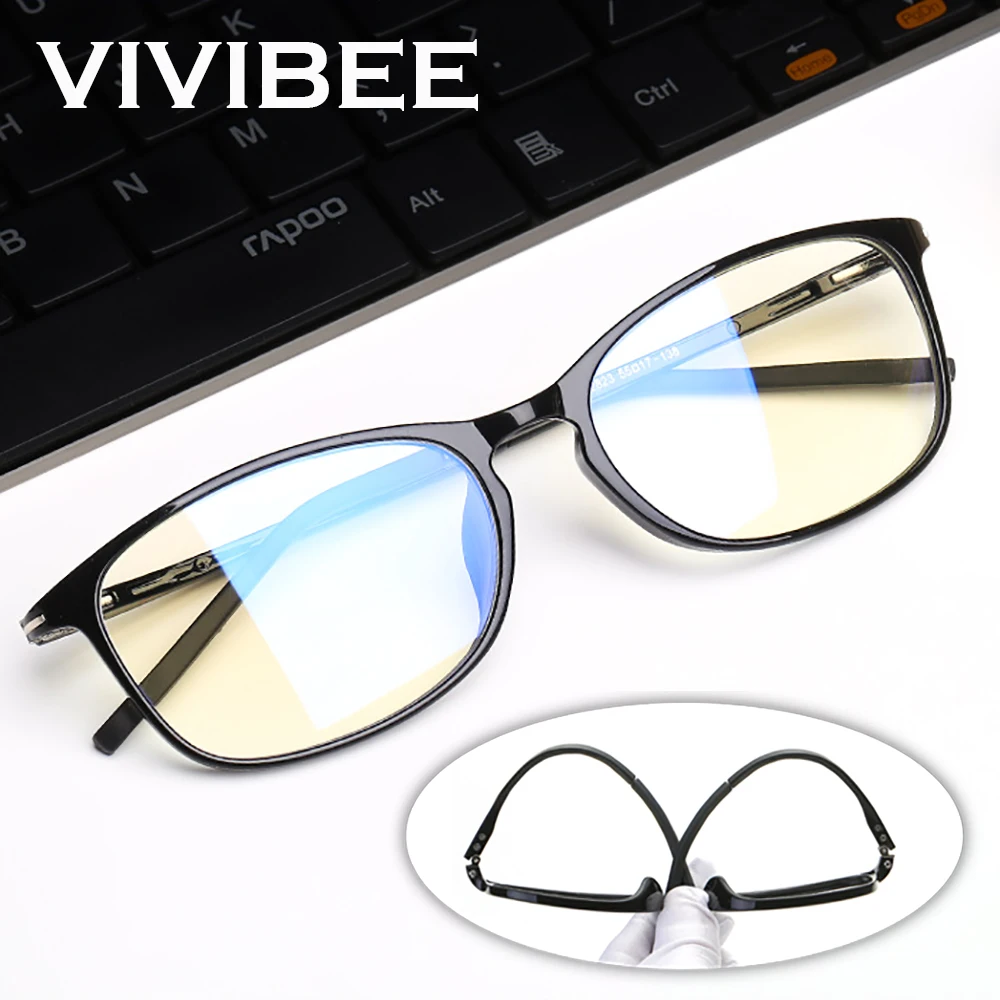 Top Trends: VIVIBEE Anti Blue Light Glasses Men Bluelight Radiation Women TR90 Computer Protection Gaming Ray Blocking UV Komputer Eyewear Shoppable Styles