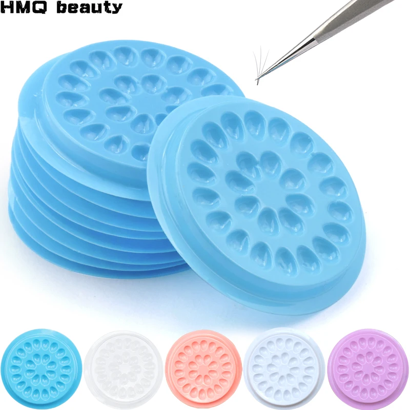 Top Trends: Wholesale Glue Gasket Eyelash Glue Holder Adhesive Pallet Eyelash Extension Glue Pads Stand On Eyelash Plastic Makeup Tools Shoppable Styles