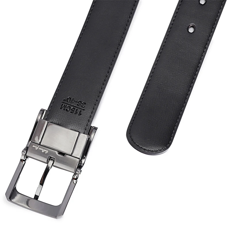 Top Trends: 1Pcs Men's Genuine Leather Reversible Belt Rotated Buckle Two In One Big And Tall Shoppable Styles - Image 6