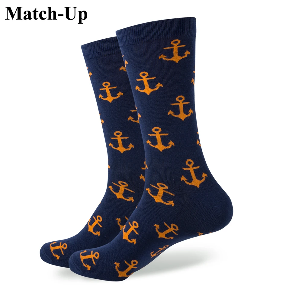 Top Trends: New Style Men's Combed Cotton ANCHOR SOCKS Wedding Socks Free Shipping US Size(7.5-12) Shoppable Styles