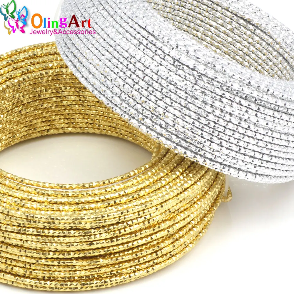 Top Trends: OLINGART 5M / Lot 2.0mm Pattern Aluminum Wire Gold / Silver Colour Soft Craft Versatile Metal Necklace DIY Handmade Jewelry Making Shoppable Styles