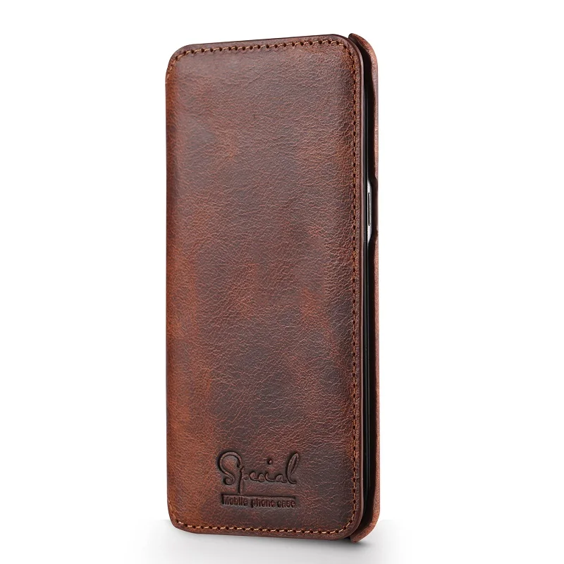 pruun ehtsast nahast telefoniümbris