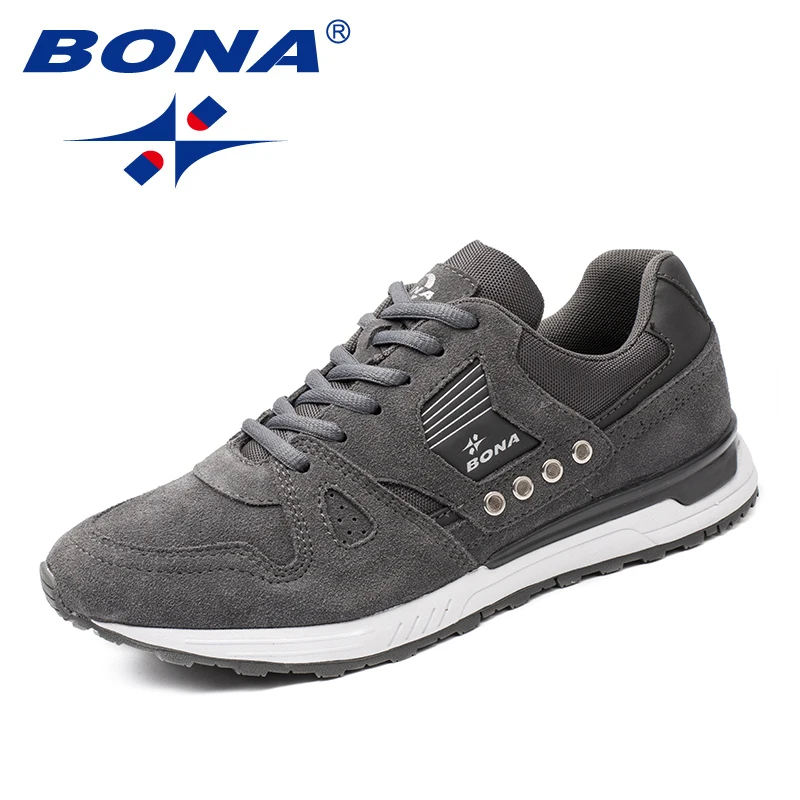 Top Trends: BONA New Classics Style Men Running Shoes Suede Men Athletic Shoes Lace Up Men Jogging Shoes Outdoor Sneakers Fast Shoppable Styles