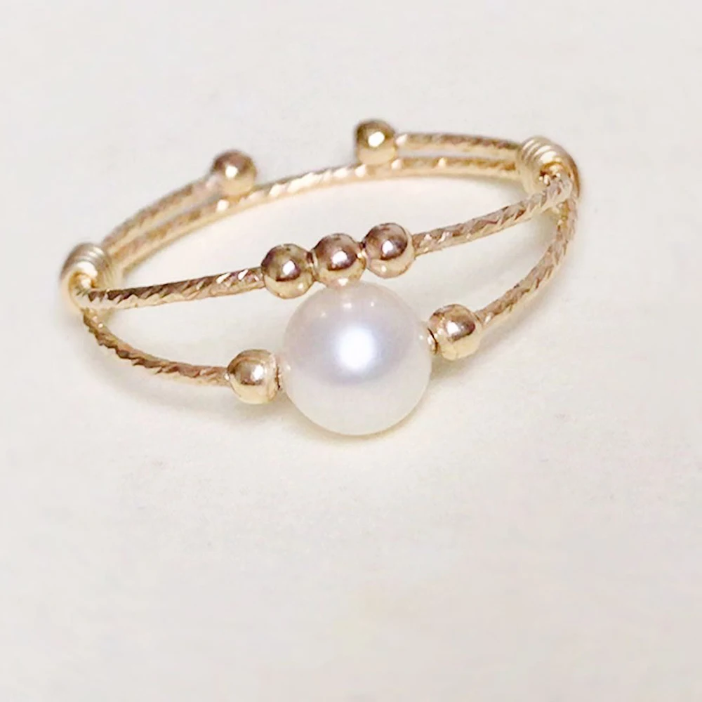 Top Trends: Natural Pearl Rings Handmade Gold Filled Birthday Gift Boho Anillos Mujer Bague Femme Rings For Women Gold Jewelry Shoppable Styles