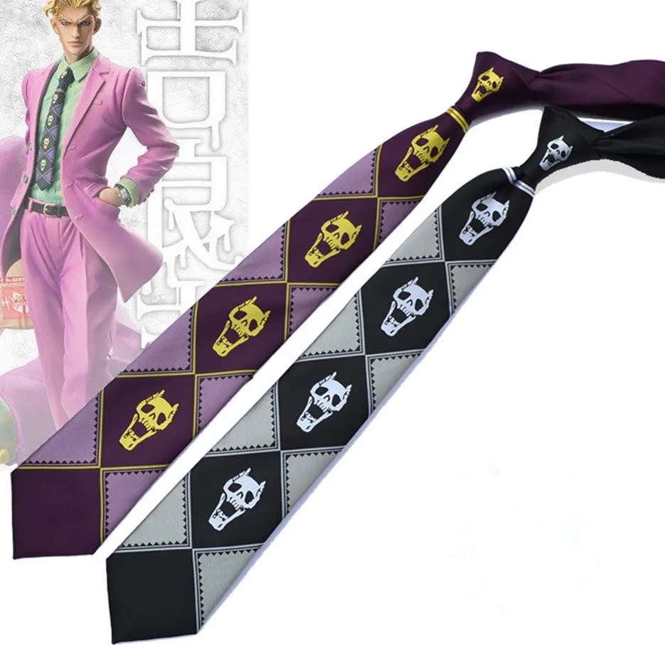 Top Trends: JoJo's Bizarre Adventure KILLER QUEEN Kira Yoshikage Skull Neck Tie Cosplay Costumes Accessoies Shoppable Styles