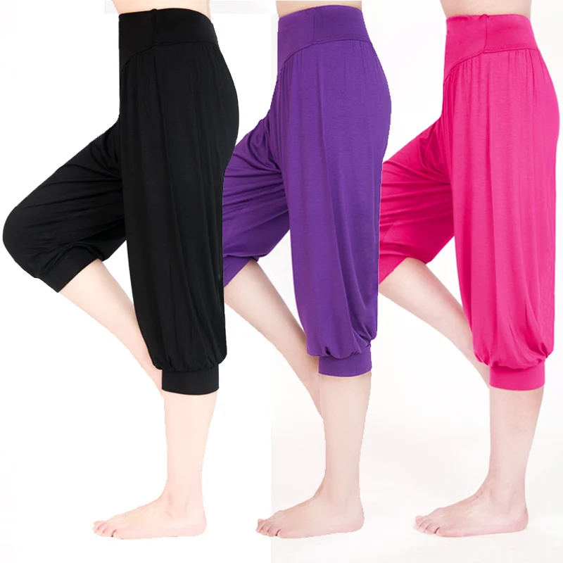 Top Trends: Women Yoga Pants Sports Clothing Women Plus Size Yoga Leggings Women Sportswear 7 Point Pants Sport Pants Modal Yoga Clothes Shoppable Styles