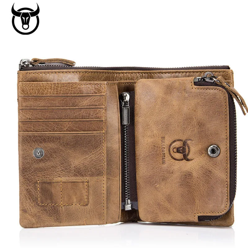 Top Trends: New Genuine Cowhide Leather Men Wallet Short Coin Purse Small Vintage Wallet Brand High Quality Designer New Short Wallet Shoppable Styles