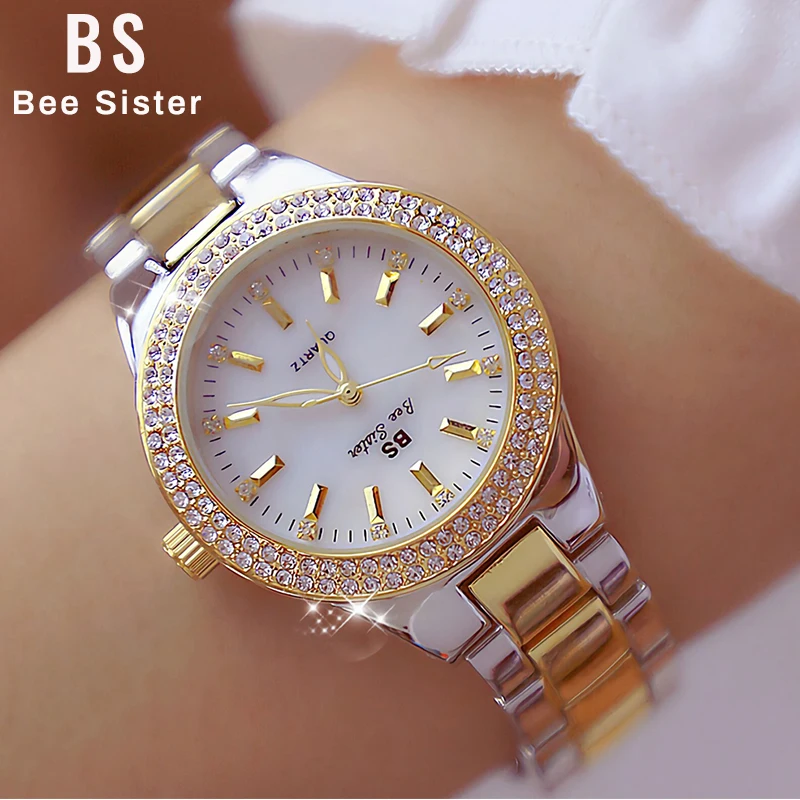 Top Trends: 2023 Ladies Wrist Watches Dress Gold Watch Women Crystal Diamond Watches Stainless Steel Silver Clock Women Montre Femme 2022 Shoppable Styles