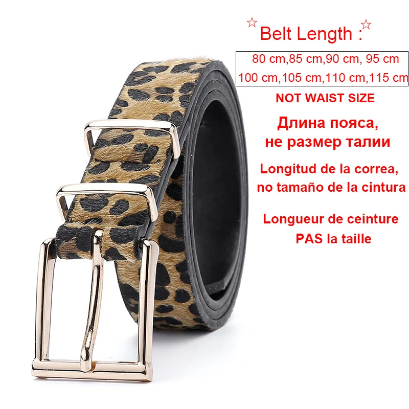 Top Trends: Female Belt Cummerbund Women Horsehair Belt With Leopard Pattern Rose Gold Metal Buckle Hot Sales Pu Belt Accessories For Women Shoppable Styles - Image 2