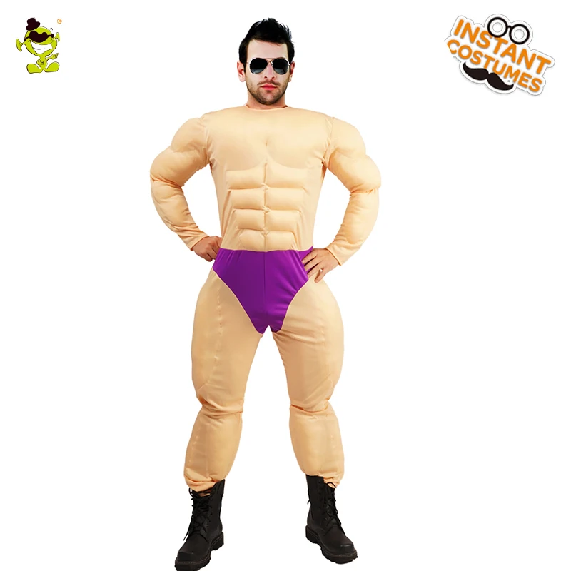 Top Trends: Men's Muscle Costumes Adult Role Play Strong Men Muscle Jumpsuit Cosplay Halloween Party Muscle Costumes Shoppable Styles