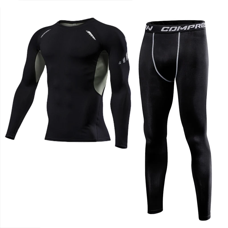 Top Trends: Men Clothing Sportswear Gym Fitness Compression Suits Running Set Sport Outdoor Jogging Quick Dry Tight Shoppable Styles - Image 4