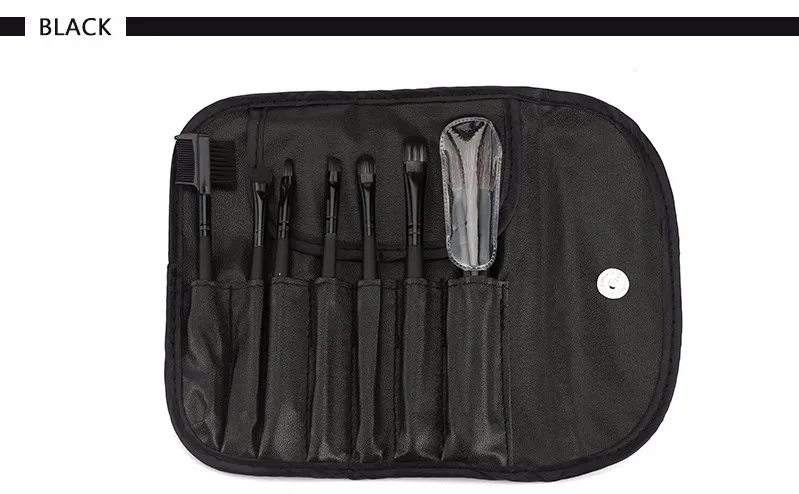 mustas kotis seitse erinevat meigipintslit