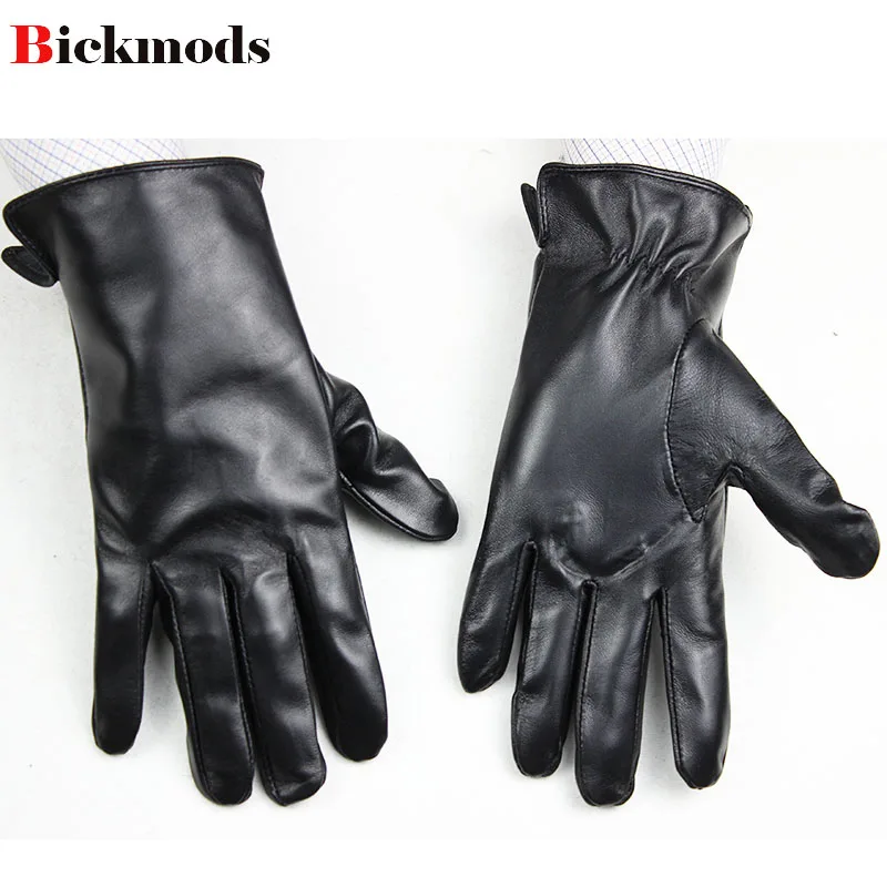 Top Trends: Leather Gloves Men's Sheepskin Single Layer Unlined Thin Spring And Autumn Outdoor Motorcycle Riding Driver Driving Gloves Shoppable Styles - Image 4