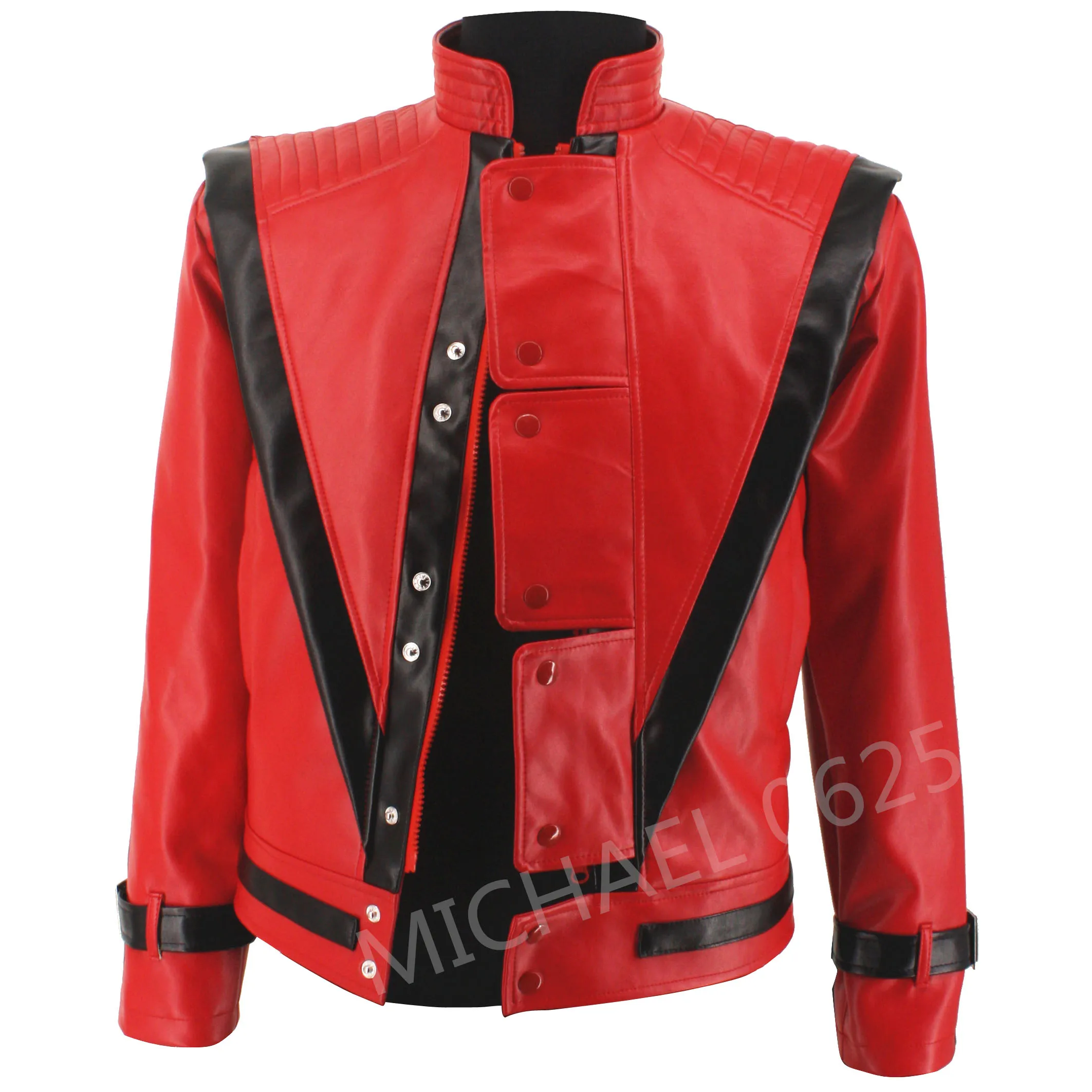 Top Trends: Rare Classic MJ MICHAEL JACKSON Thriller Night Red Leather Jacket For Fans Best Halloween Costume Christmas Gift In 1980s Shoppable Styles - Image 4