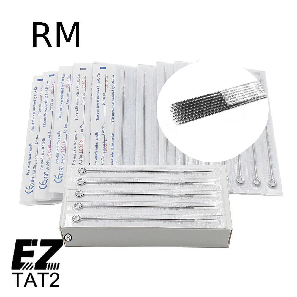 Top Trends: Disposable Sterile Standard Tattoo Needles Round Magnum Needles For Tattoo Machine Grips 50 Pcs / Box Shoppable Styles