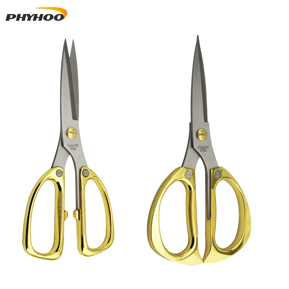 Top Trends: Gold Handle Stainless Steel Professional Sewing Scissors For Fabric Sewing DIY Handmade Art Supplies Tool Dressmaking Shears Shoppable Styles